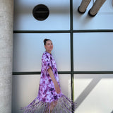 Model fringe dress