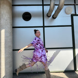 Model fringe dress