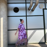 Model fringe dress