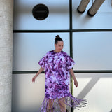 Model fringe dress
