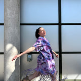 Model fringe dress