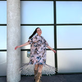 Model fringe dress
