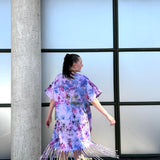 Model fringe dress