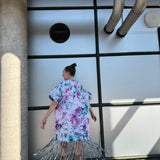 Model fringe dress