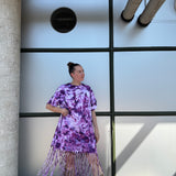 Model fringe dress
