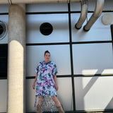 Model fringe dress