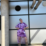 Model fringe dress