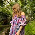 Hanimaa off shoulder aida mekko lyhyt liila