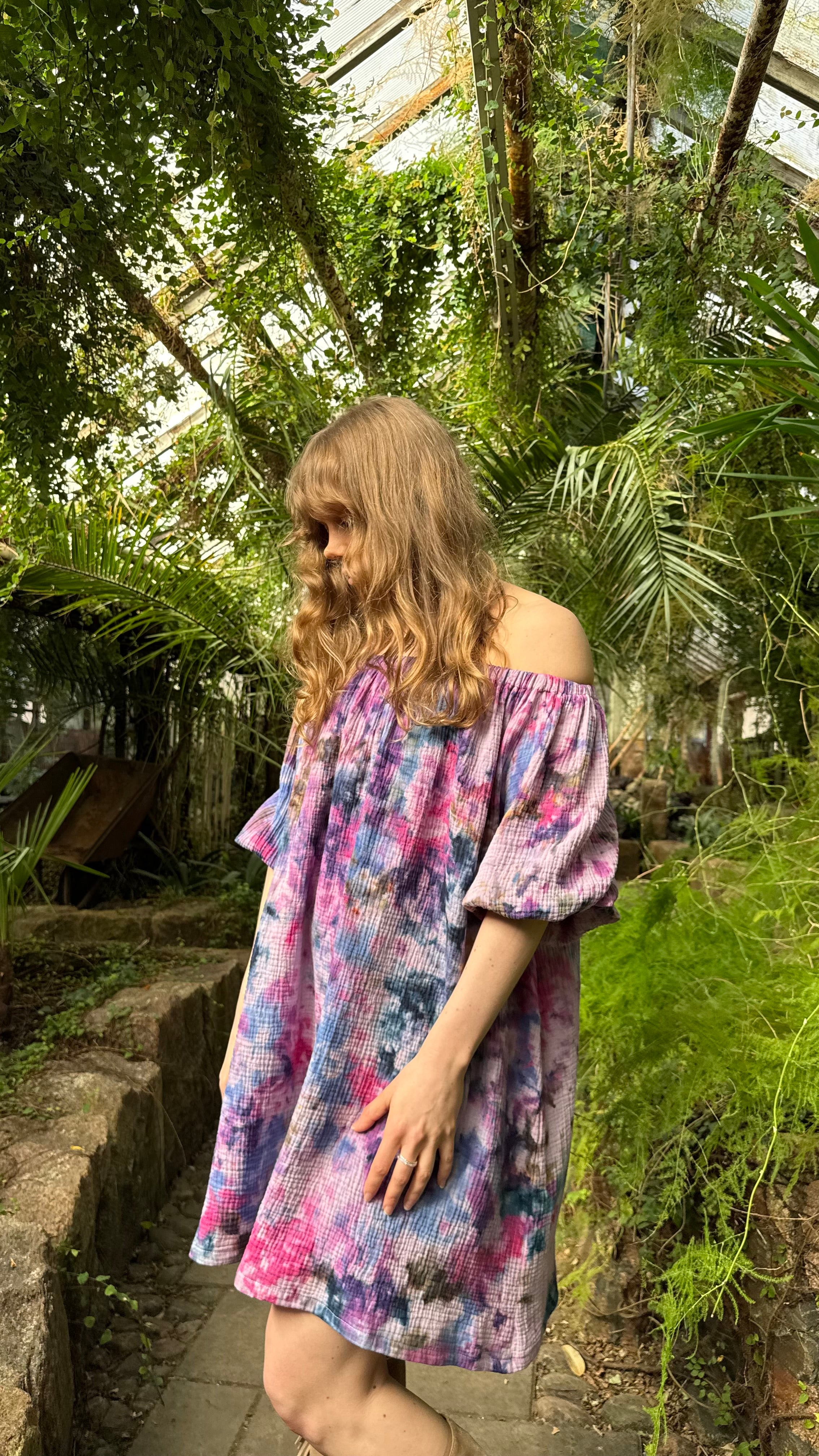 Hanimaa off shoulder aida mekko lyhyt liila