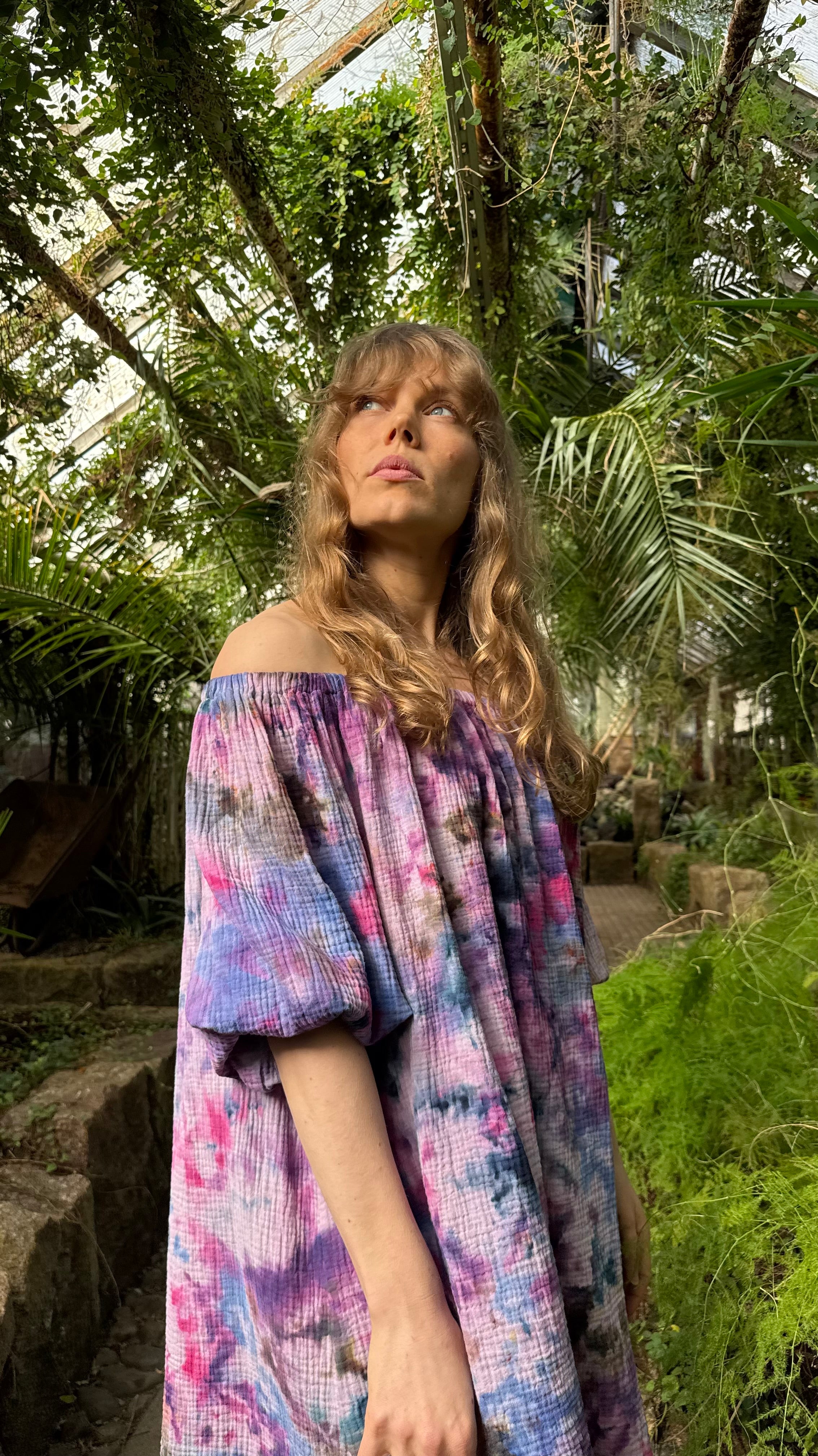 Hanimaa off shoulder aida mekko lyhyt liila