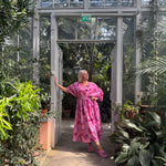 Hanimaa kaftaanimekko yhden koon kesämekko pinkki