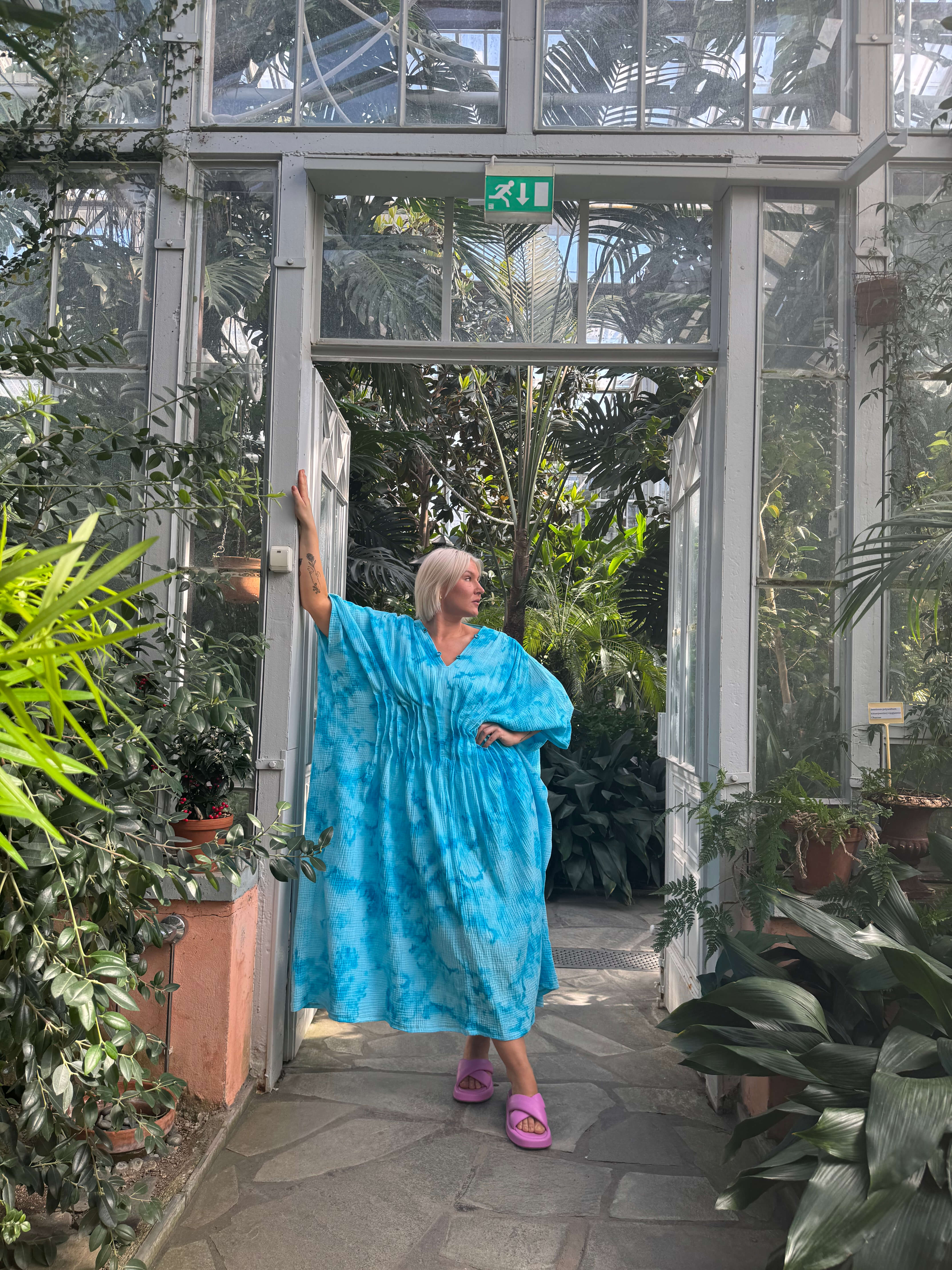 Hanimaa kaftaanimekko turkoosi