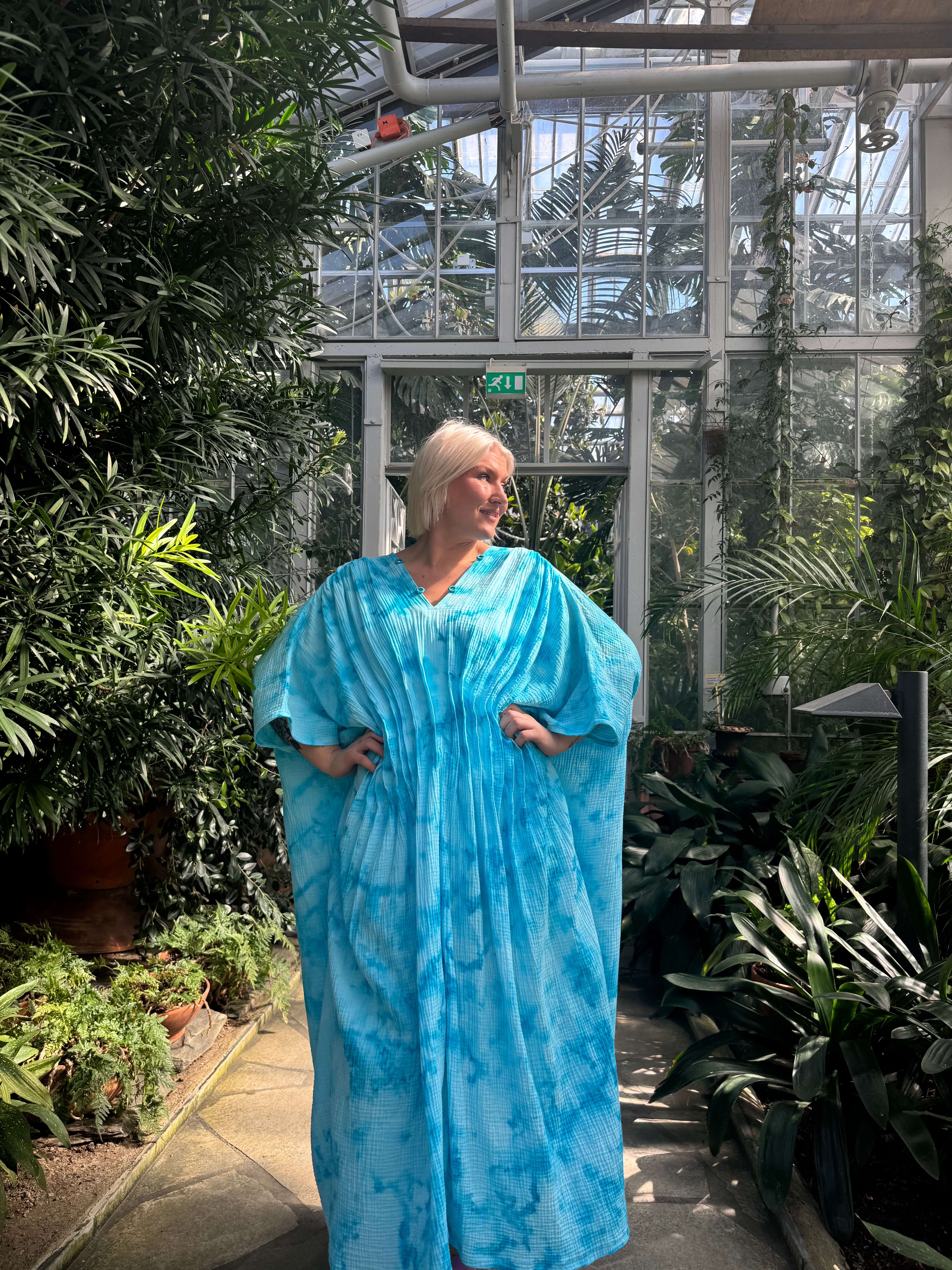 Hanimaa kaftaanimekko turkoosi